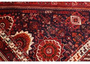 Tappeto Shiraz Geometrico Rosso Blu Scuro 223x330 Cm