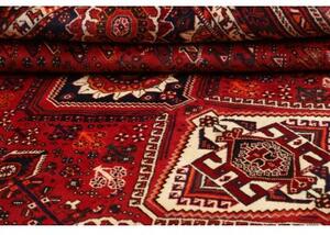 Tappeto Shiraz Geometrico Rosso Blu Scuro 223x330 Cm