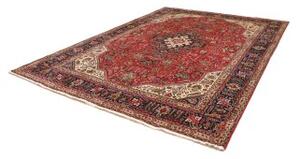 Tappeto Tabriz Medaglione Floreale Rosso Blu Notte 255x333 Cm