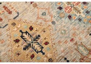 Tappeto Floralia Geometrico Beige Azzurro Corsia 80x295 Cm