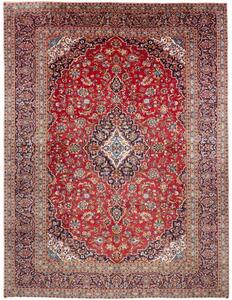 Tappeto Ardakan Medaglione Floreale Rosso Blu Scuro 290x385 Cm