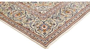 Tappeto Kashan Medaglione Floreale Avorio Blu 192x285 Cm