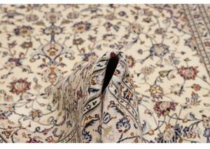 Tappeto Kashan Medaglione Floreale Avorio Blu 200x307 Cm