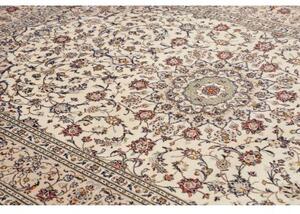 Tappeto Kashan Medaglione Floreale Avorio Blu 200x307 Cm