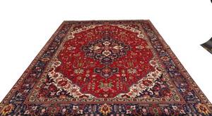 Tappeto Tabriz Stilizzato Rosso Blu Scuro 250x340 Cm
