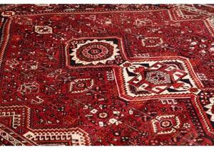Tappeto Shiraz Geometrico Rosso Scuro Nero 220x315 Cm