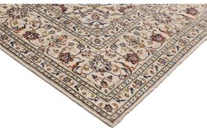 Tappeto Kashan Medaglione Floreale Avorio Blu 200x307 Cm