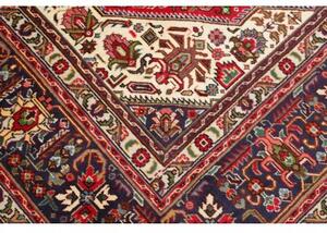 Tappeto Tabriz Stilizzato Rosso Blu Scuro 200x290 Cm
