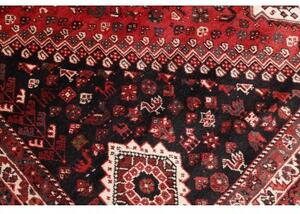 Tappeto Shiraz Stilizzato Rosso Nero 230x323 Cm