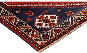 Tappeto Shiraz Stilizzato Rosso Blu Scuro 160x233 Cm