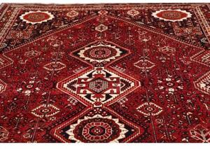 Tappeto Shiraz Geometrico Rosso Scuro Nero 220x315 Cm