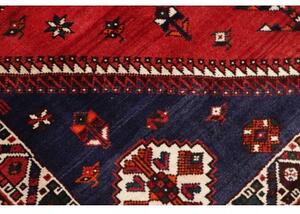 Tappeto Shiraz Stilizzato Rosso Blu Scuro 160x233 Cm