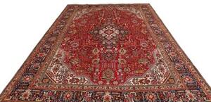 Tappeto Tabriz Stilizzato Rosso Blu Scuro 255x345 Cm