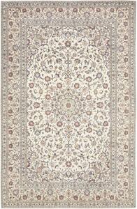 Tappeto Kashan Medaglione Floreale Avorio Blu 200x307 Cm