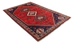 Tappeto Shiraz Stilizzato Rosso Blu Scuro 160x233 Cm