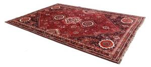 Tappeto Shiraz Geometrico Rosso Scuro Nero 220x315 Cm