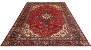 Tappeto Tabriz Stilizzato Rosso Blu Scuro 200x290 Cm