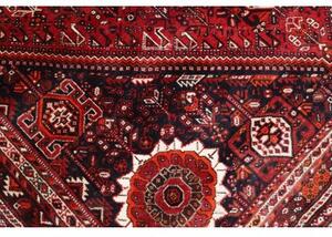 Tappeto Shiraz Geometrico Rosso Scuro Nero 220x315 Cm