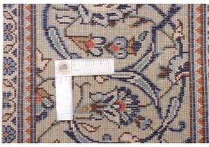 Tappeto Kashan Medaglione Floreale Avorio Blu 192x285 Cm