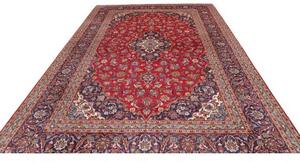 Tappeto Ardakan Medaglione Floreale Rosso Blu Scuro 250x360 Cm