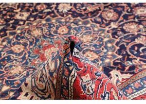Tappeto Sarough Medaglione Floreale Blu Notte Rosso 300x395 Cm