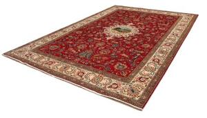 Tappeto Tabriz Figurativo Rosso Avorio 242x343 Cm