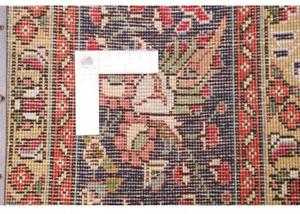 Tappeto Tabriz Medaglione Floreale Rosso Blu Scuro 200x293 Cm