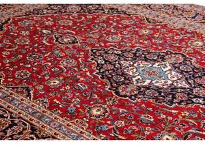 Tappeto Ardakan Medaglione Floreale Rosso Blu Scuro 245x387 Cm
