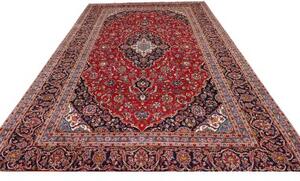 Tappeto Ardakan Medaglione Floreale Rosso Blu Scuro 245x387 Cm
