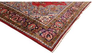 Tappeto Sarough Medaglione Floreale Rosso Blu 220x338 Cm