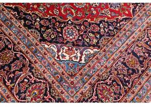 Tappeto Ardakan Medaglione Floreale Rosso Blu Scuro 245x387 Cm
