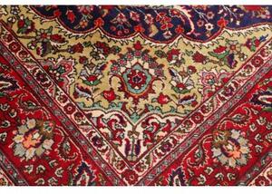 Tappeto Tabriz Medaglione Floreale Rosso Blu Scuro 200x293 Cm