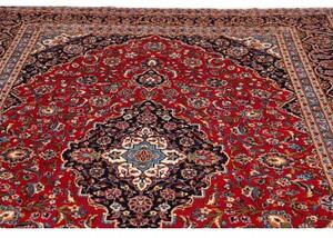 Tappeto Ardakan Medaglione Floreale Rosso Blu Scuro 245x387 Cm