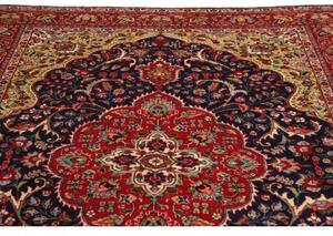 Tappeto Tabriz Medaglione Floreale Rosso Blu Scuro 200x293 Cm