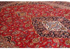 Tappeto Ardakan Medaglione Floreale Rosso Blu Scuro 280x403 Cm