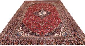 Tappeto Ardakan Medaglione Floreale Rosso Blu Scuro 250x365 Cm