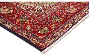 Tappeto Tabriz Medaglione Floreale Rosso Blu Scuro 200x293 Cm