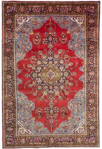 Tappeto Sarough Medaglione Floreale Rosso Blu 220x338 Cm