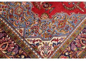 Tappeto Sarough Medaglione Floreale Rosso Blu 220x338 Cm