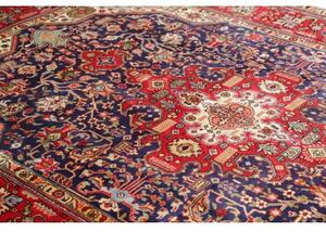 Tappeto Tabriz Stilizzato Rosso Blu Scuro 197x292 Cm