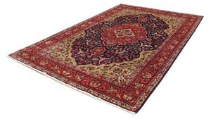 Tappeto Tabriz Medaglione Floreale Rosso Blu Scuro 200x293 Cm