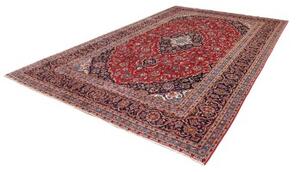 Tappeto Ardakan Medaglione Floreale Rosso Blu Scuro 245x387 Cm