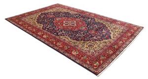 Tappeto Tabriz Medaglione Floreale Rosso Blu Scuro 200x293 Cm