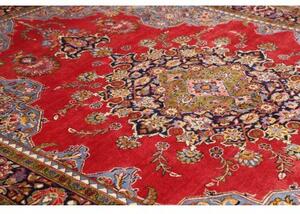 Tappeto Sarough Medaglione Floreale Rosso Blu 220x338 Cm