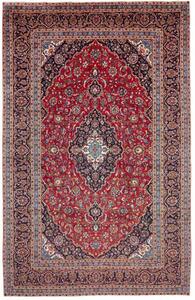 Tappeto Ardakan Medaglione Floreale Rosso Blu Scuro 245x387 Cm