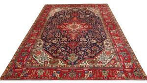 Tappeto Tabriz Stilizzato Rosso Blu Scuro 197x292 Cm