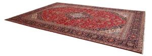 Tappeto Ardakan Medaglione Floreale Rosso Blu Scuro 280x403 Cm