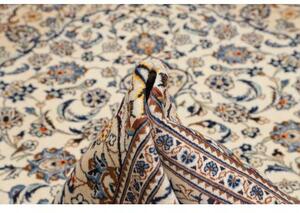 Tappeto Kashan Medaglione Floreale Avorio Blu 198x300 Cm
