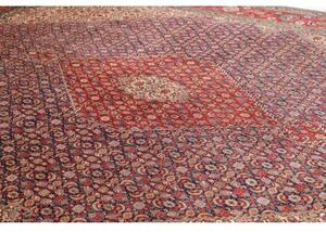 Tappeto Tabriz Stilizzato Rosso Blu Scuro 303x383 Cm