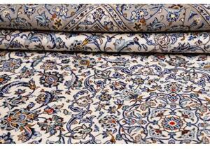 Tappeto Kashan Medaglione Floreale Avorio Blu 300x403 Cm